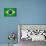 Brazil Painted Flag-jordygraph-Art Print displayed on a wall