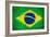 Brazil Painted Flag-jordygraph-Framed Art Print