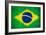 Brazil Painted Flag-jordygraph-Framed Art Print