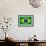 Brazil Painted Flag-jordygraph-Framed Art Print displayed on a wall