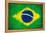 Brazil Painted Flag-jordygraph-Framed Stretched Canvas