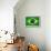 Brazil Painted Flag-jordygraph-Framed Stretched Canvas displayed on a wall