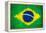 Brazil Painted Flag-jordygraph-Framed Stretched Canvas