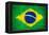 Brazil Painted Flag-jordygraph-Framed Stretched Canvas