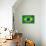 Brazil Painted Flag-jordygraph-Framed Stretched Canvas displayed on a wall