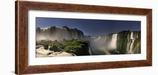 Brazil, Parana, Iguassu Falls National Park (Cataratas Do Iguacu) Illuminated Only by Monlight-Michele Falzone-Framed Photographic Print
