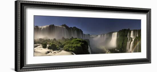 Brazil, Parana, Iguassu Falls National Park (Cataratas Do Iguacu) Illuminated Only by Monlight-Michele Falzone-Framed Photographic Print