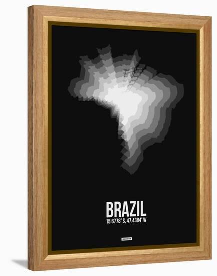 Brazil Radiant Map 4-NaxArt-Framed Stretched Canvas