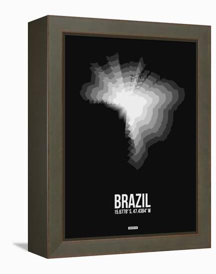 Brazil Radiant Map 4-NaxArt-Framed Stretched Canvas