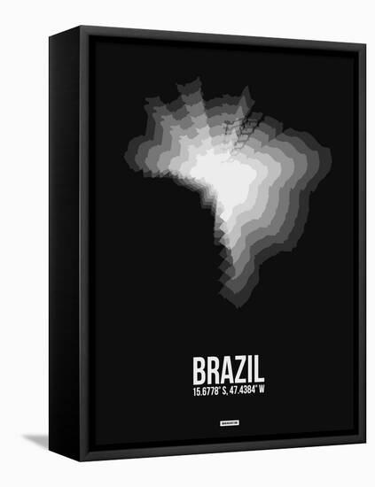 Brazil Radiant Map 4-NaxArt-Framed Stretched Canvas