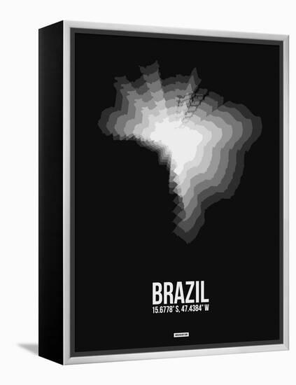 Brazil Radiant Map 4-NaxArt-Framed Stretched Canvas