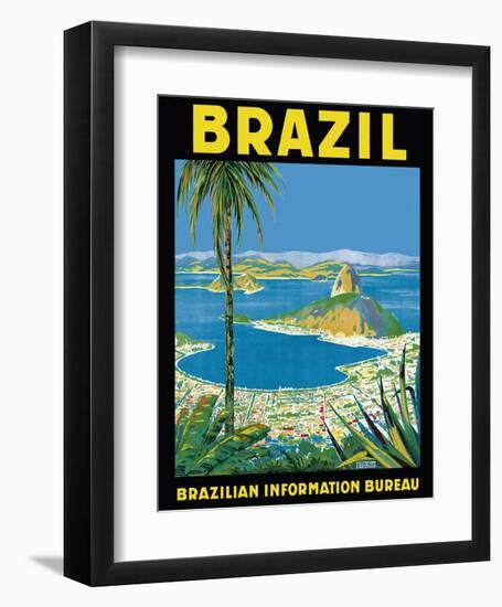 Brazil - Rio de Janeiro - Brazilian Information Bureau-Waldomiro Gonçalves Christino-Framed Giclee Print