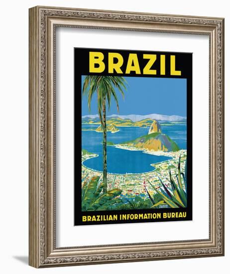 Brazil - Rio de Janeiro - Brazilian Information Bureau-Waldomiro Gonçalves Christino-Framed Giclee Print