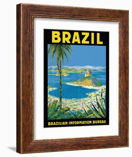 Brazil - Rio de Janeiro - Brazilian Information Bureau-Waldomiro Gonçalves Christino-Framed Giclee Print