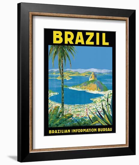 Brazil - Rio de Janeiro - Brazilian Information Bureau-Waldomiro Gonçalves Christino-Framed Giclee Print