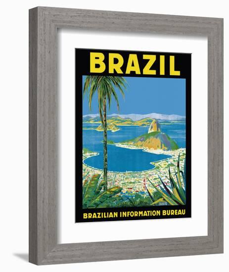 Brazil - Rio de Janeiro - Brazilian Information Bureau-Waldomiro Gonçalves Christino-Framed Giclee Print