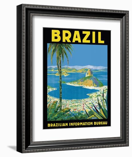 Brazil - Rio de Janeiro - Brazilian Information Bureau-Waldomiro Gonçalves Christino-Framed Giclee Print