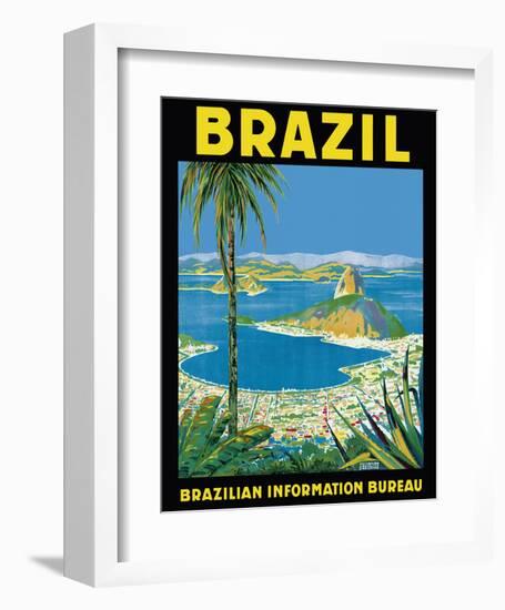 Brazil - Rio de Janeiro - Brazilian Information Bureau-Waldomiro Gonçalves Christino-Framed Giclee Print