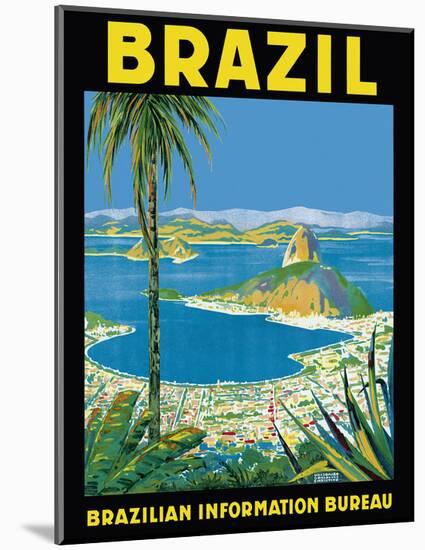 Brazil - Rio de Janeiro - Brazilian Information Bureau-Waldomiro Gonçalves Christino-Mounted Giclee Print