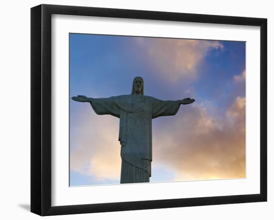 Brazil, Rio De Janeiro, Cosme Velho, Chirst the Redeemer Statue Atop Cocovado-Jane Sweeney-Framed Photographic Print