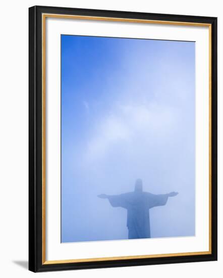 Brazil, Rio De Janeiro, Cosme Velho, Christ the Redeemer Statue at Atop Cocovado-Jane Sweeney-Framed Photographic Print