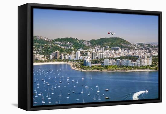 Brazil,Rio De Janeiro. Rio De Janeiro City Viewed from Sugar Loaf Mountain-Nigel Pavitt-Framed Premier Image Canvas