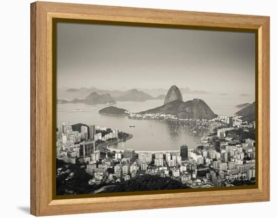 Brazil, Rio De Janeiro, Sugar Loaf (Pao De Acucar) and Morro De Urca in Botafogo Bay-Alex Robinson-Framed Premier Image Canvas