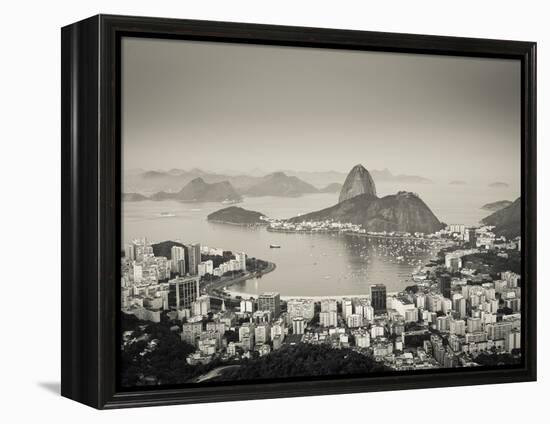 Brazil, Rio De Janeiro, Sugar Loaf (Pao De Acucar) and Morro De Urca in Botafogo Bay-Alex Robinson-Framed Premier Image Canvas