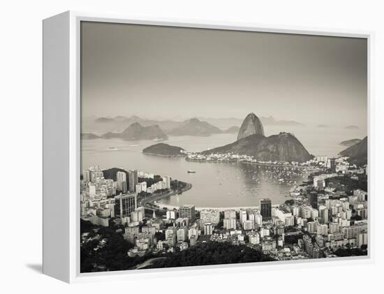 Brazil, Rio De Janeiro, Sugar Loaf (Pao De Acucar) and Morro De Urca in Botafogo Bay-Alex Robinson-Framed Premier Image Canvas