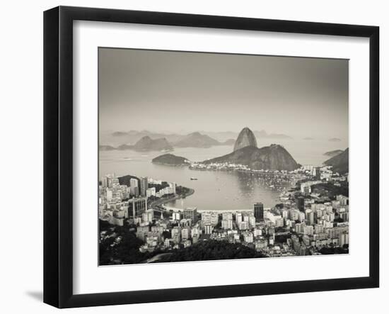 Brazil, Rio De Janeiro, Sugar Loaf (Pao De Acucar) and Morro De Urca in Botafogo Bay-Alex Robinson-Framed Photographic Print