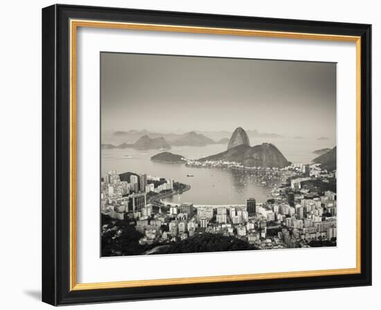 Brazil, Rio De Janeiro, Sugar Loaf (Pao De Acucar) and Morro De Urca in Botafogo Bay-Alex Robinson-Framed Photographic Print