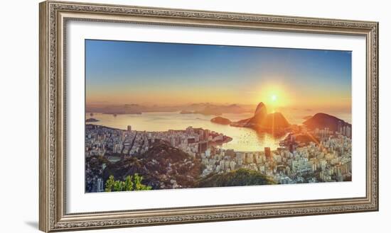 Brazil, Rio De Janeiro, View of Sugarloaf and Rio De Janeiro City-Michele Falzone-Framed Photographic Print