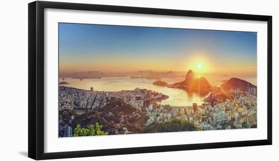 Brazil, Rio De Janeiro, View of Sugarloaf and Rio De Janeiro City-Michele Falzone-Framed Photographic Print