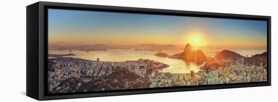 Brazil, Rio De Janeiro, View of Sugarloaf and Rio De Janeiro City-Michele Falzone-Framed Premier Image Canvas