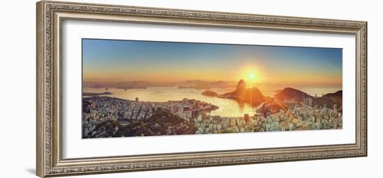 Brazil, Rio De Janeiro, View of Sugarloaf and Rio De Janeiro City-Michele Falzone-Framed Photographic Print