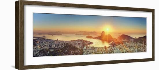 Brazil, Rio De Janeiro, View of Sugarloaf and Rio De Janeiro City-Michele Falzone-Framed Photographic Print