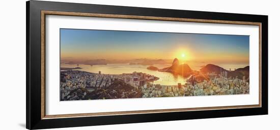 Brazil, Rio De Janeiro, View of Sugarloaf and Rio De Janeiro City-Michele Falzone-Framed Photographic Print