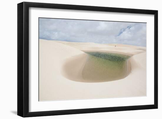 Brazil's Lencois Maranhenses Sand Dunes and Lagoons on a Sunny Afternoon-Alex Saberi-Framed Photographic Print