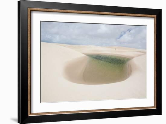 Brazil's Lencois Maranhenses Sand Dunes and Lagoons on a Sunny Afternoon-Alex Saberi-Framed Photographic Print