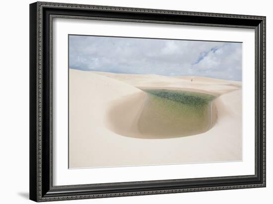 Brazil's Lencois Maranhenses Sand Dunes and Lagoons on a Sunny Afternoon-Alex Saberi-Framed Photographic Print