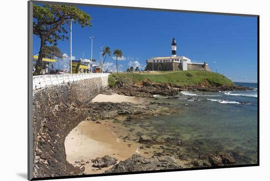 Brazil, Salvador Da Bahia, District Barra, Fort, Lighthouse, Rock Coast, Sea-Chris Seba-Mounted Photographic Print