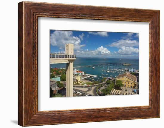 Brazil, Salvador Da Bahia, Elevador Lacerda, Harbour, Sea View, Covered Market-Chris Seba-Framed Photographic Print