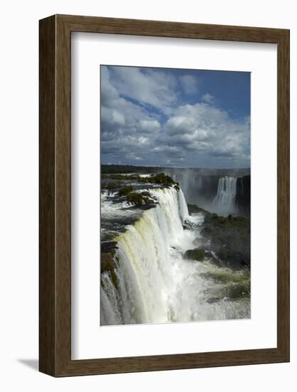 Brazil side of Iguazu Falls, Brazil, Argentina border-David Wall-Framed Photographic Print