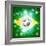 Brazil Soccer Flag-Krisdog-Framed Premium Giclee Print