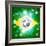 Brazil Soccer Flag-Krisdog-Framed Art Print