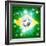 Brazil Soccer Flag-Krisdog-Framed Art Print