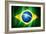 Brazil Soccer World Cup 2014 Flag-daboost-Framed Art Print