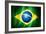 Brazil Soccer World Cup 2014 Flag-daboost-Framed Art Print