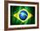 Brazil Soccer World Cup 2014 Flag-daboost-Framed Art Print