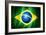 Brazil Soccer World Cup 2014 Flag-daboost-Framed Art Print